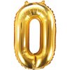 PartyDeco Fóliový balón Mini Číslo 0 zlatý 35cm PartyDeco Fóliový balón Mini Číslo 0 zlatý 35cm