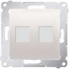 Kryt zásuvky tel/dát. 2xRJ12/RJ45 plochá krémová SIMON54Pre (simon) Kryt zásuvky tel/dát. 2xRJ12/RJ45 plochá krémová SIMON54Pre (simon)