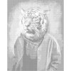 ZUTY Bodkovanie - TIGER V OBLEČENÍ Rámovanie: vypnuté plátno na rám, Rozmer: 80x100 cm ZUTY Bodkovanie - TIGER V OBLEČENÍ Rámovanie: vypnuté plátno na rám, Rozmer: 80x100 cm