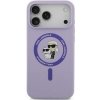Kryt na mobil Karl Lagerfeld Liquid Silicone Karl a Choupette MagSafe kryt iPhone 17 Pro Max fialový Kryt na mobil Karl Lagerfeld Liquid Silicone Karl a Choupette MagSafe kryt iPhone 17 Pro Max fialový