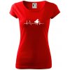 Piano ekg - krídlo - Dámske tričko Pure - XL ( Červená ) Piano ekg - krídlo - Dámske tričko Pure - XL ( Červená )