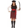 Kostým pirátky pirátka čierno-červená piráti M Kostým pirátky pirátka čierno-červená piráti M