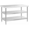 Royal Catering Pracovný stôl z nehrdzavejúcej ocele - 120 x 70 x 5 cm - 200 kg - 2 police RCAT-120/70-PS3SH Royal Catering Pracovný stôl z nehrdzavejúcej ocele - 120 x 70 x 5 cm - 200 kg - 2 police RCAT-120/70-PS3SH