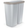 Prosperplast COMPACTA Q DUO popolavý so svetlo hnedým vekom 45 l