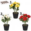 Umelá dekorácia chryzantémy v keramickom čiernom kvetináči v troch farebných prevedeniach 15 x 22 cm 40410 Umelá dekorácia chryzantémy v keramickom čiernom kvetináči v troch farebných prevedeniach 15 x 22 cm 40410
