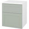 Dreja Nízka kúpeľňová skrinka s košom na bielizeň PORTO SNZ2K 50 - N01 Biela lesk / Úchytka T00 / M20 Mint grey mat Dreja Nízka kúpeľňová skrinka s košom na bielizeň PORTO SNZ2K 50 - N01 Biela lesk / Úchytka T00 / M20 Mint grey mat