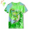Kugo chlapčenské tričko FC0301 zelená / modrý dinosaurus