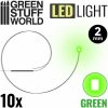 Green Stuff World LEDs GREEN light - 2mm / LED diódy ZELENÁ - 2 mm 10ks Green Stuff World LEDs GREEN light - 2mm / LED diódy ZELENÁ - 2 mm 10ks