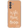 Picasee silikonový průhledný obal pro Samsung Galaxy A17 5G - Boss Mama Picasee silikonový průhledný obal pro Samsung Galaxy A17 5G - Boss Mama