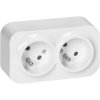 Dvojitá zásuvka 16A/230V, biela IP20 Dvojitá zásuvka 16A/230V, biela IP20