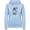 AWDis Hoodie Mikina - Pivo pre vyvolených - Nebeská modrá - M - Dámske AWDis Hoodie Mikina - Pivo pre vyvolených - Nebeská modrá - M - Dámske