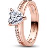 Pandora Prekrásny pozlátený prsteň so zirkónmi Timeless Rose 183100C01 58 mm Pandora Prekrásny pozlátený prsteň so zirkónmi Timeless Rose 183100C01 58 mm