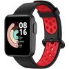 eses Silikónový remienok dierkovaný pre Xiaomi Mi Watch Lite - Čierno červený eses Silikónový remienok dierkovaný pre Xiaomi Mi Watch Lite - Čierno červený