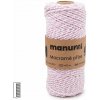 Manumi Macramé priadza stáčaná 2PLY 3mm ružovo-biela - 3 ks Manumi Macramé priadza stáčaná 2PLY 3mm ružovo-biela - 3 ks