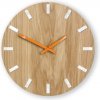 Sammer Drevené nástenné hodiny SLIM bielo oranžové 33 cm SimpleWoodWhiteOrange Sammer Drevené nástenné hodiny SLIM bielo oranžové 33 cm SimpleWoodWhiteOrange