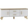 Cama RTV stand LOTTA 140cm white + sonoma oak Cama RTV stand LOTTA 140cm white + sonoma oak
