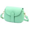 Kožená mentolová crossbody kabelka L35100