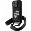 Zadný kryt Karl Lagerfeld Saffiano Crossbody Karl and Choupette Strap pre iPhone 16 Pro Black Zadný kryt Karl Lagerfeld Saffiano Crossbody Karl and Choupette Strap pre iPhone 16 Pro Black