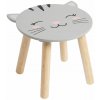 Home Styling Collection Dřevěná dětská stolička SAFARI se zvířecím motivem, 28 cm