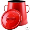 Perfect Home Smaltovaná nádoba na masť 10L, červená, 10428 Perfect Home Smaltovaná nádoba na masť 10L, červená, 10428