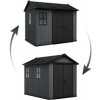 Zahradní domek Keter Newton Plus wide 9x7,5 šedý, s podlahou Zahradní domek Keter Newton Plus wide 9x7,5 šedý, s podlahou