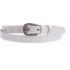 Špongr dámsky úzky kožený opasok 20022 biely