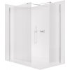 CERANO - Sprchová zástena Walk-in Onyx TL/P - 8 mm - hranatá vzpera - chróm, ryhované sklo - 140x130x200 cm CERANO - Sprchová zástena Walk-in Onyx TL/P - 8 mm - hranatá vzpera - chróm, ryhované sklo - 140x130x200 cm