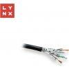 LYNX SFTP kábel, Cat6a, PE, celomedený, vonkajší, čierny, cievka 500m LYNX SFTP kábel, Cat6a, PE, celomedený, vonkajší, čierny, cievka 500m