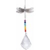 Nefertitis Vážka a list Feng Shui záves do okna z kovu a dúhového krištáľu NF18532 - cca 30 cm čirá Nefertitis Vážka a list Feng Shui záves do okna z kovu a dúhového krištáľu NF18532 - cca 30 cm čirá