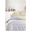 Žlto-sivé predĺžené obliečky na dvojlôžko z bavlny Renforcé s plachtou/4-dielne 200x220 cm – Mila Home Žlto-sivé predĺžené obliečky na dvojlôžko z bavlny Renforcé s plachtou/4-dielne 200x220 cm – Mila Home