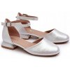 DETSKÉ SANDÁLE NA NÍZKOM PODPÄTKU STRIEBORNÉ 36 DETSKÉ SANDÁLE NA NÍZKOM PODPÄTKU STRIEBORNÉ 36