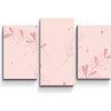 Sablio Obraz - 3-dílný Ružové lístky - 75x50 cm Sablio Obraz - 3-dílný Ružové lístky - 75x50 cm