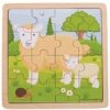 Bigjigs Toys puzzle - Ovečka s jahniatkom Bigjigs Toys puzzle - Ovečka s jahniatkom