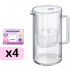 Aquaphor Glass filtračná sklenená kanvica biela + 4 ks filtra Maxfor+ Mg
