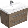 Kúpeľňová skrinka s umývadlom SAT Cube Way 80x53x46 cm dub Wellington mat CUBE46802DWVER Kúpeľňová skrinka s umývadlom SAT Cube Way 80x53x46 cm dub Wellington mat CUBE46802DWVER