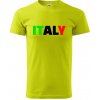 Italy Nápis - Klasické pánske tričko vyššej gramáže - S ( Limetková ) Italy Nápis - Klasické pánske tričko vyššej gramáže - S ( Limetková )