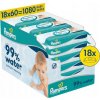 PAMPERS Vlhčené utierky Aqua Water 99% vody pre deti 18x60ks PAMPERS Vlhčené utierky Aqua Water 99% vody pre deti 18x60ks