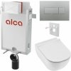 Sada Alcadrain na montáž na stenu, toaleta Mio, sedadlo s tlačidlom, matný chróm M372 KAE142 1 set Sada Alcadrain na montáž na stenu, toaleta Mio, sedadlo s tlačidlom, matný chróm M372 KAE142 1 set