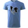 Border kólia obrys hlavy - Klasické pánske tričko vyššej gramáže - 3XL ( Svetlomodrá ) Border kólia obrys hlavy - Klasické pánske tričko vyššej gramáže - 3XL ( Svetlomodrá )