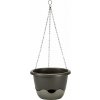 Plastia Samozavlažovací květináč Mareta antracit, závěsný, pr. 25 cm Plastia Samozavlažovací květináč Mareta antracit, závěsný, pr. 25 cm