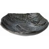 Jedálenský tanier SHIRANAMI 26 x 23 cm, ovál, čierna, keramika, MIJ