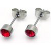 iŠPERKY Oceľové náušnice červené ID|324085