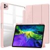 SES 2v1 Smart flip cover+zadný silikónový ochranný obal s držiakom pero Xiaomi Redmi Pad SE 11 16562 svetlo ružový