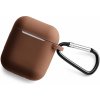Silikónové puzdro pre Airpods 1 a 2 s karabínou - Hnedá Silikónové puzdro pre Airpods 1 a 2 s karabínou - Hnedá