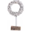 VENIEC NA STOJANE BIE/SIV DREVO H46/25CM VENIEC NA STOJANE BIE/SIV DREVO H46/25CM