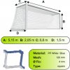 Sieť futbalovej bránky 5x2x0,8x1,5m/4mm#120mm 2ks bielo modrá Sieť futbalovej bránky 5x2x0,8x1,5m/4mm#120mm 2ks bielo modrá