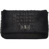 MADE IN ITALY Talianska kožená kabelka potlač krokodíl 439 čierna Čierna MADE IN ITALY Talianska kožená kabelka potlač krokodíl 439 čierna Čierna