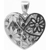 Šperk Holíč Prívesok z bieleho zlata vzorované srdiečko ZPV10