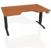 Hobis Pracovný stôl Motion Ergo, PO, 3S, 180x61-128x90 cm, čerešňa/čierna Hobis Pracovný stôl Motion Ergo, PO, 3S, 180x61-128x90 cm, čerešňa/čierna