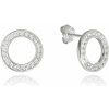 Minet náušnice JMAN0140SE00 strieborné náušnice krúžky s čírymi zirkónmi